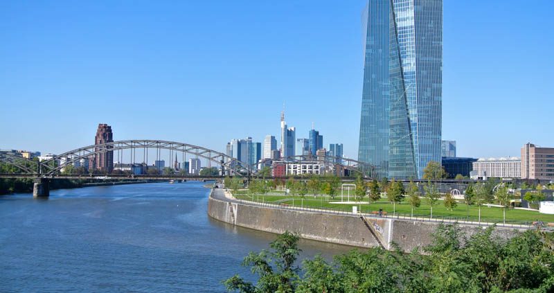 Skyline of Frankfurt, some of the companies are clients of ours